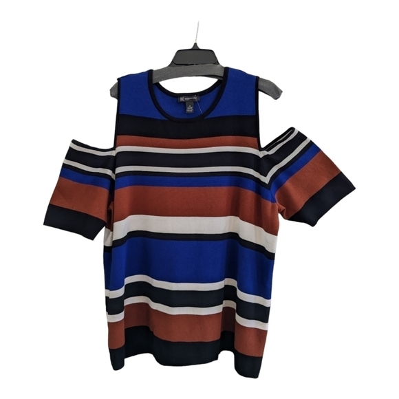 NEW INC cold shoulder striped knit sweater Size 3X - Picture 5 of 5